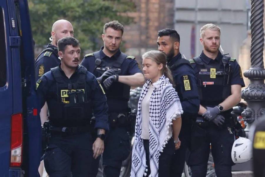 Detienen a Greta Thunberg por protesta contra Israel en la Universidad de Copenhague
