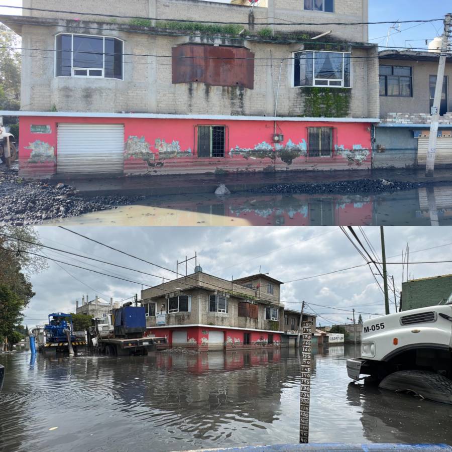Intensifican Gobierno Federal y EdoMéx desazolve en ocho calles afectadas en Chalco