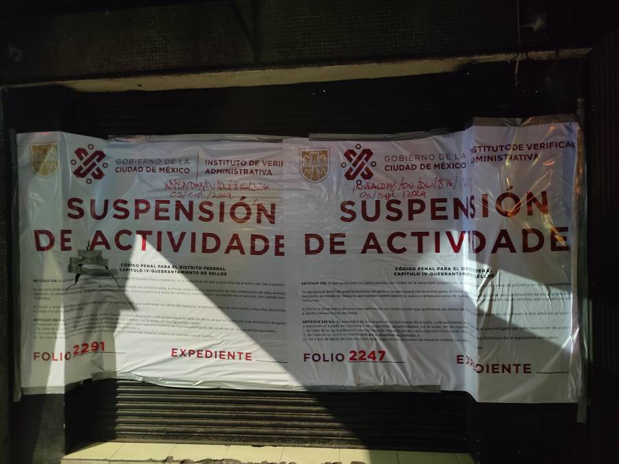 Suspende INVEA cuatro establecimientos por falta de documentación en la alcaldía Benito Juárez