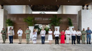 AMLO y Sheinbaum inauguran el Hotel Tren Maya Tulum en Quintana Roo