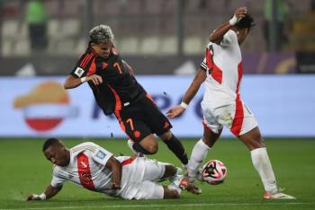 Colombia rescata un empate 1-1 frente a Perú en Lima y sigue invicta en las eliminatorias