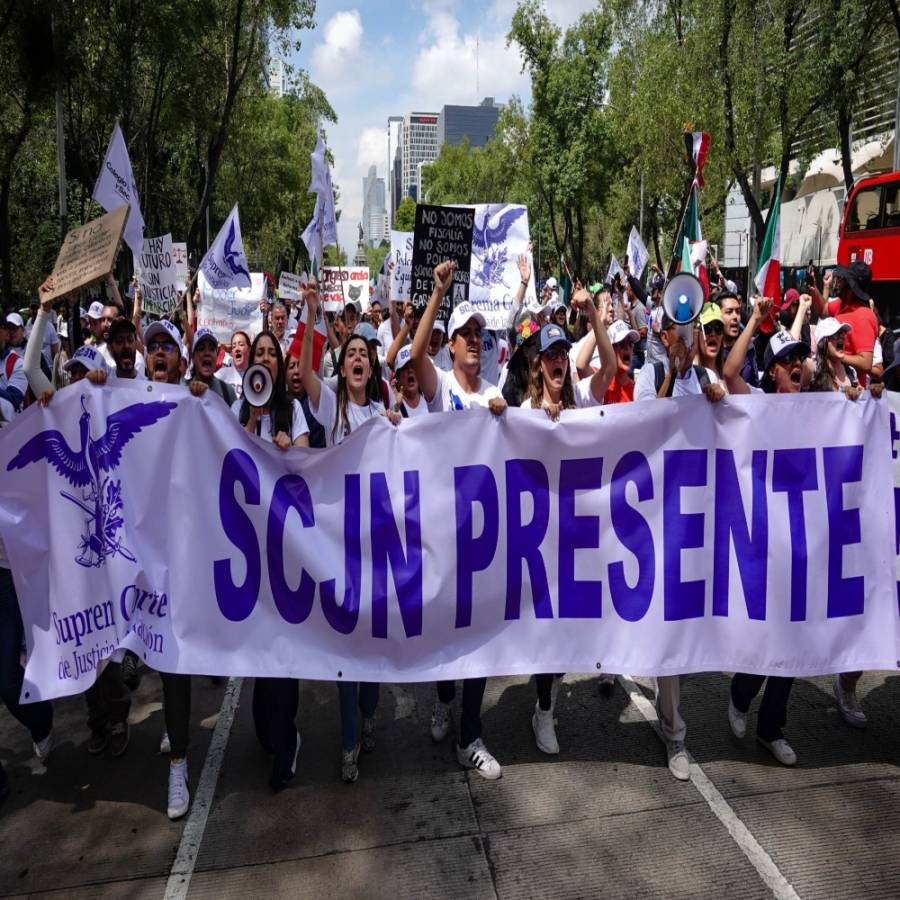 Marea Rosa y trabajadores del PJ marchan contra la reforma judicial