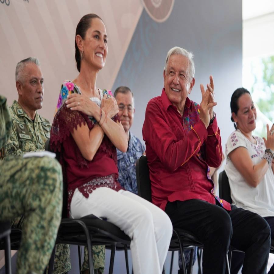 AMLO contento con entregar banda presidencial a Sheinbaum; y ya luego él se va a su hamaca a Palenque, dice