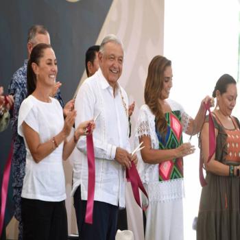 Zona arqueol&oacute;gica de Ichkabal Bacalar es inaugurada por AMLO y Sheinbaum