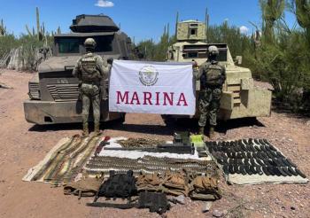 FGR destruye 25 veh&iacute;culos del narco, conocidos como 