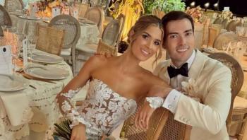La boda de Esteban Santos y Gabriela Tafur se convirti&oacute; en un encuentro de figuras nacionales en Colombia