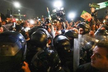 Protestas en contra de la reforma judicial generan enfrentamientos en el Centro Hist&oacute;rico