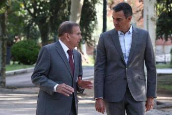Pedro S&aacute;nchez se re&uacute;ne con opositor venezolano Edmundo Gonz&aacute;lez Urrutia en Madrid
