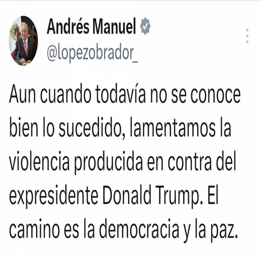 AMLO reacciona tras atentado contra Donald Trump