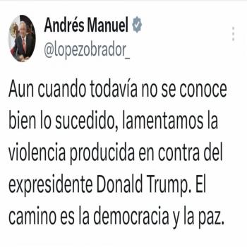 AMLO reacciona tras atentado contra Donald Trump