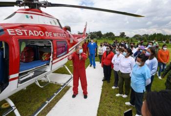 Gobierno de Edomex suma 201 traslados a&eacute;reos de pacientes con lesiones traum&aacute;ticas