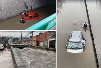 Caos en Toluca por inundaciones; afectadas varias vialidades