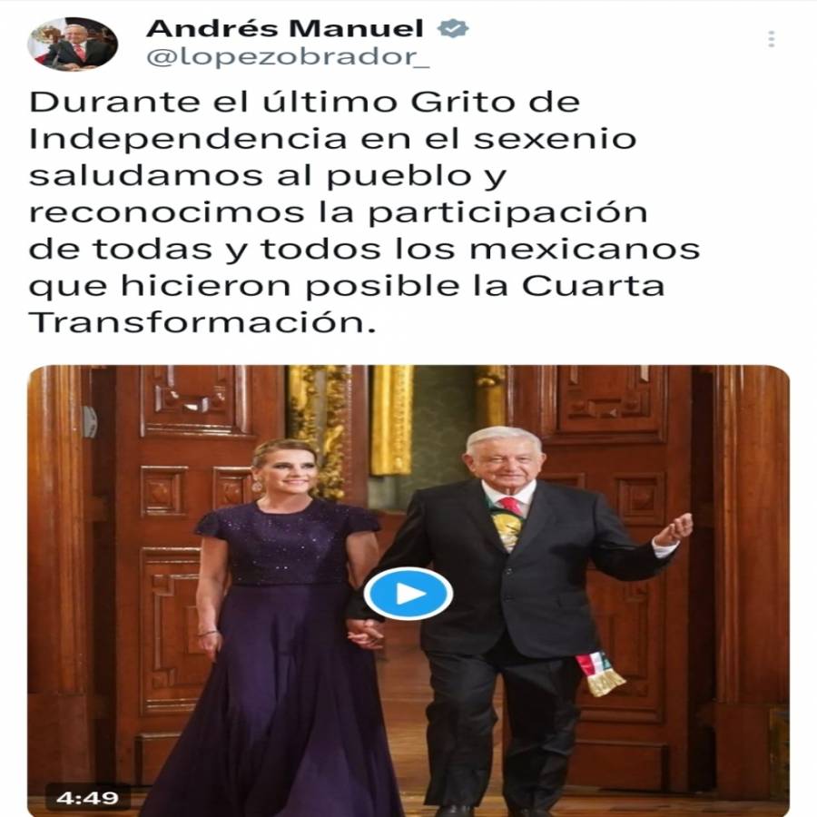 AMLO comparte video detrás de cámaras de su último Grito