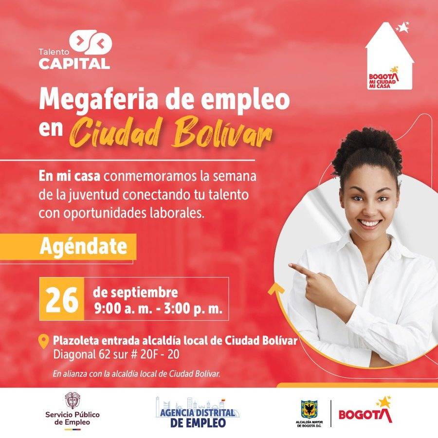 Bogotá ofrece más de 1,300 puestos de trabajo en nueva iniciativa de empleo
