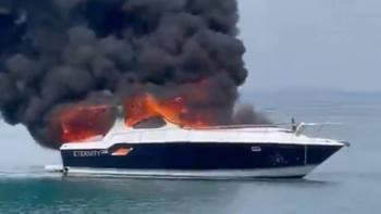 Yate se incendia en Islas del Rosario: turistas logran escapar ilesos