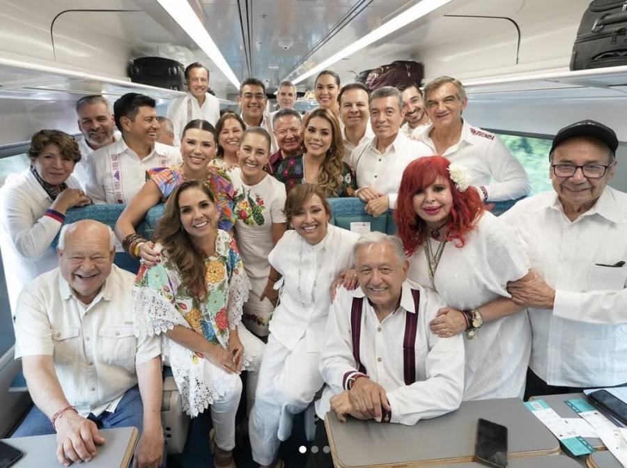 Sheinbaum y gobernadores despiden a AMLO en gira por el Tren Maya