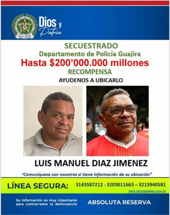 Alias Arenca pide perd&oacute;n p&uacute;blicamente al padre de Luis D&iacute;az por su participaci&oacute;n en el secuestro