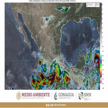 John mantendr&aacute; lluvias extraordinarias en Guerrero y Oaxaca, y en menor medida en Chiapas y Veracruz; y detr&aacute;s viene el posible cicl&oacute;n Helen