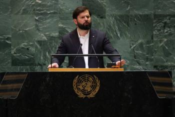 Gabriel Boric enfrenta los dobles est&aacute;ndares en derechos humanos ante la ONU