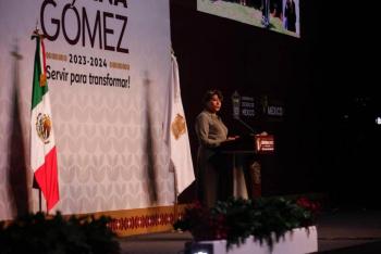 Delfina G&oacute;mez rinde su primer informe de gobierno con la promesa de seguir transformando el Edomex