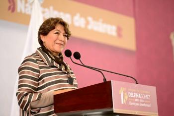 Delfina G&oacute;mez destaca avances en movilidad con informe en Naucalpan; agua y vialidades, los pendientes