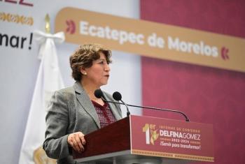 Delfina G&oacute;mez destaca avances en agua, seguridad y movilidad en zona oriente del Edomex
