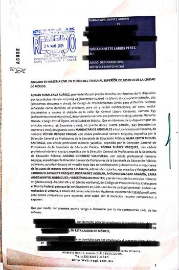 Adri&aacute;n Rubalcava aclara incidente con la diputada Tania Larios frente al Congreso de la CDMX