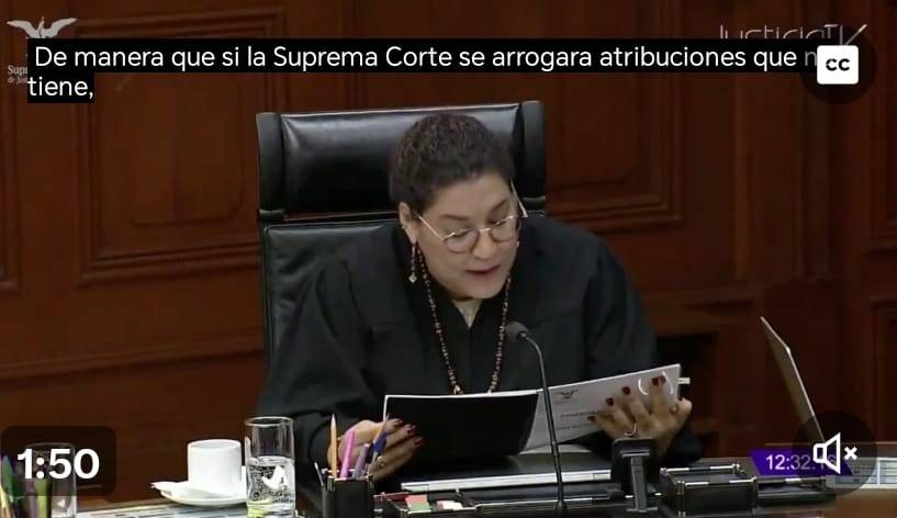 De suspender Reforma Judicial, la SCJN estaría dando un Golpe de Estado, dice Ministra Batrés