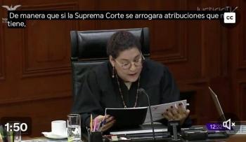 De suspender Reforma Judicial, la SCJN estar&iacute;a dando un Golpe de Estado, dice Ministra Batr&eacute;s