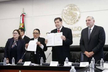 Segob entrega al Senado iniciativas para la elecci&oacute;n de jueces y magistrados