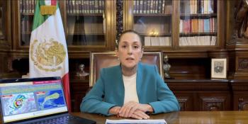 Presidenta alerta a habitantes de Yucat&aacute;n, Milton ya es categor&iacute;a 5, y podr&iacute;a tocar tierra