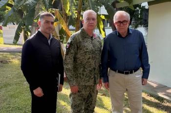 Garc&iacute;a Harfuch y el general Trevilla se re&uacute;nen con Rocha Moya para reforzar seguridad en Sinaloa