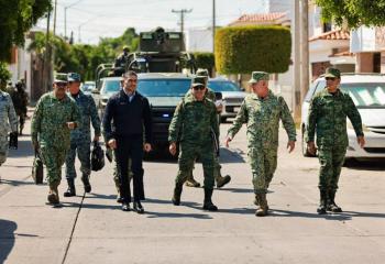 Garc&iacute;a Harfuch y gabinete Federal refuerzan seguridad en Sinaloa