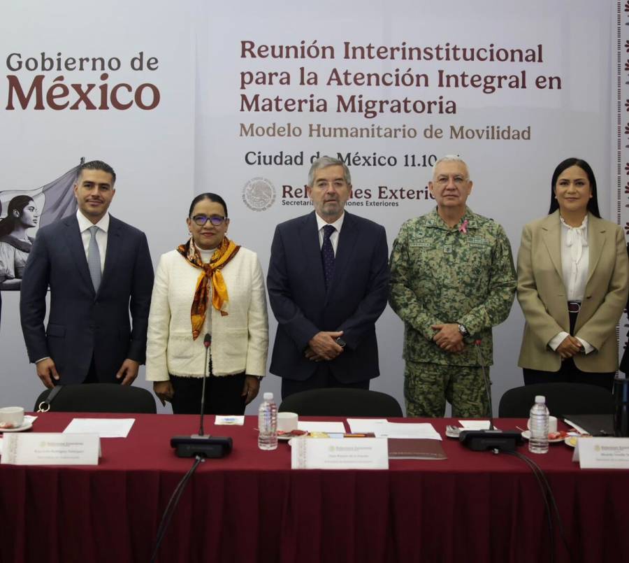 Se reúnen en la Cancillería secretarios de Estado para dar seguimiento a la agenda migratoria