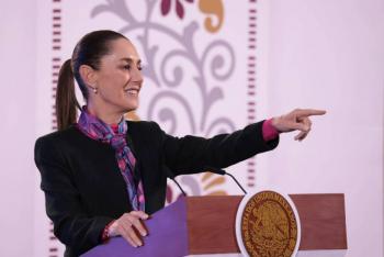 Protestan en evento de Claudia Sheinbaum en Quer&eacute;taro por falta de espacio para simpatizantes