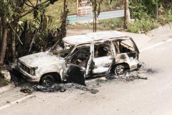 Seis muertos al incendiarse veh&iacute;culo tras accidente en Guatemala