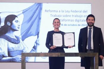 A trav&eacute;s de reforma a la Ley de Trabajo, repartidores y choferes por aplicaciones tendr&aacute;n seguro y prestaciones