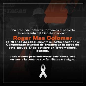 Dos atletas fallecen durante el Mundial de Triatl&oacute;n en Espa&ntilde;a, uno era mexicano