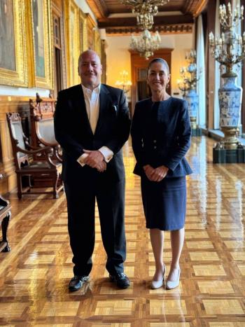 Se re&uacute;nen Sheinbaum y Enrique Alfaro; &eacute;l le asegura reducci&oacute;n de il&iacute;citos en Jalisco