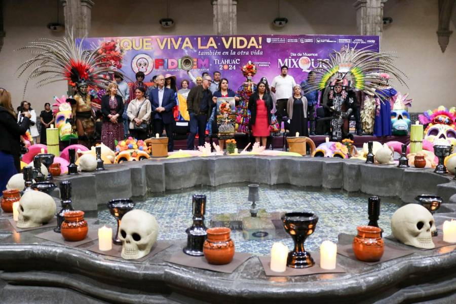 Presentan programa del Festival Internacional de Día de Muertos Tláhuac 2024