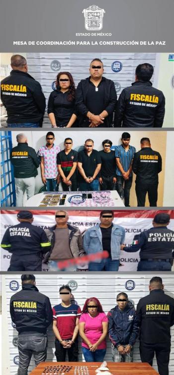 Detienen a 12 integrantes de cuatro c&eacute;lulas delictivas en Huehuetoca, Tultepec, La Paz y Almoloya de Ju&aacute;rez