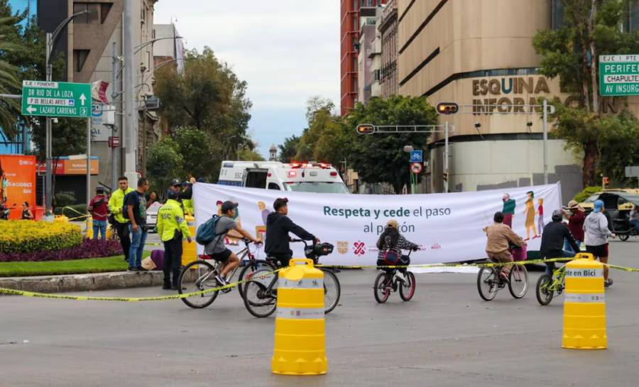 Hombre fallece de un infarto durante Paseo Ciclista en Paseo de la Reforma
