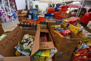 El SNTE entrega 246 toneladas de ayuda humanitaria a afectados por desastres naturales
