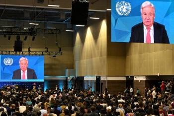 Jefe de ONU pide en apertura de COP16 