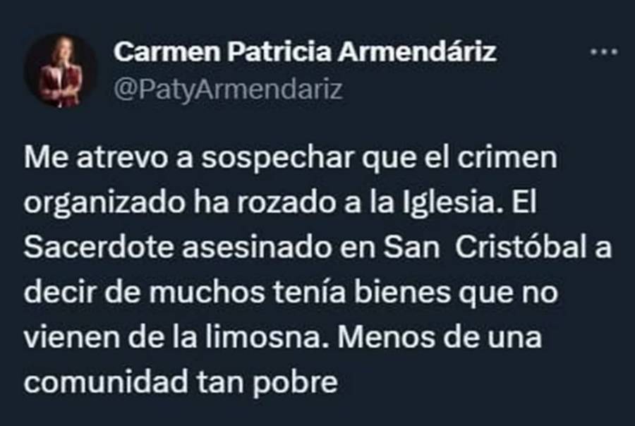 Diputada Morenista acusa al sacerdote asesinado de tener vínculos con el crimen organizado