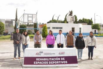 Arranca Lupita Cuautle con rehabilitaci&oacute;n de espacios deportivos en San Andr&eacute;s Cholula