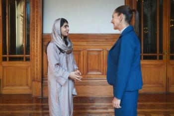 Claudia Sheinbaum mantiene reuni&oacute;n Malala Yousafzai, Premio Nobel de la Paz