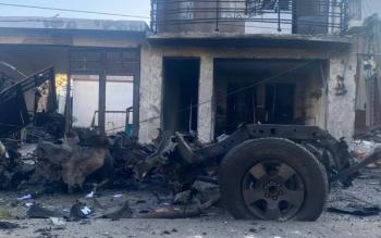 Detonan coche-bomba afuera de SSP de Ac&aacute;mbaro, Guanajuato
