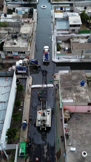 Finalizan trabajos de drenaje en Chalco para mitigar riesgos de inundaci&oacute;n