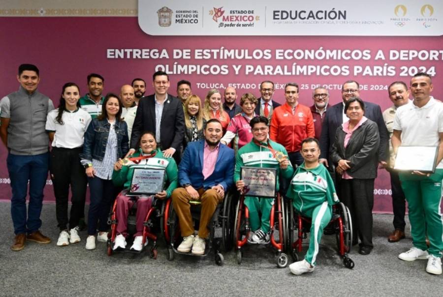 Delfina Gómez otorga estímulos económicos por 8mdp a deportistas paralímpicos y olímpicos